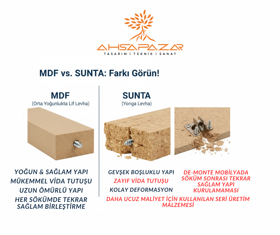 MDF mi, Sunta mı? Mobilya Seçiminde Doğru Kararı Vermenin Anahtarı