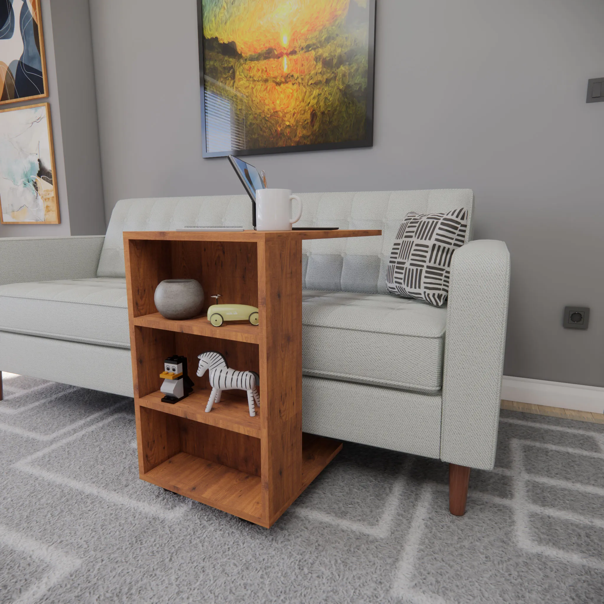 Cube 70  Modern Koltuk Yan Sehpası